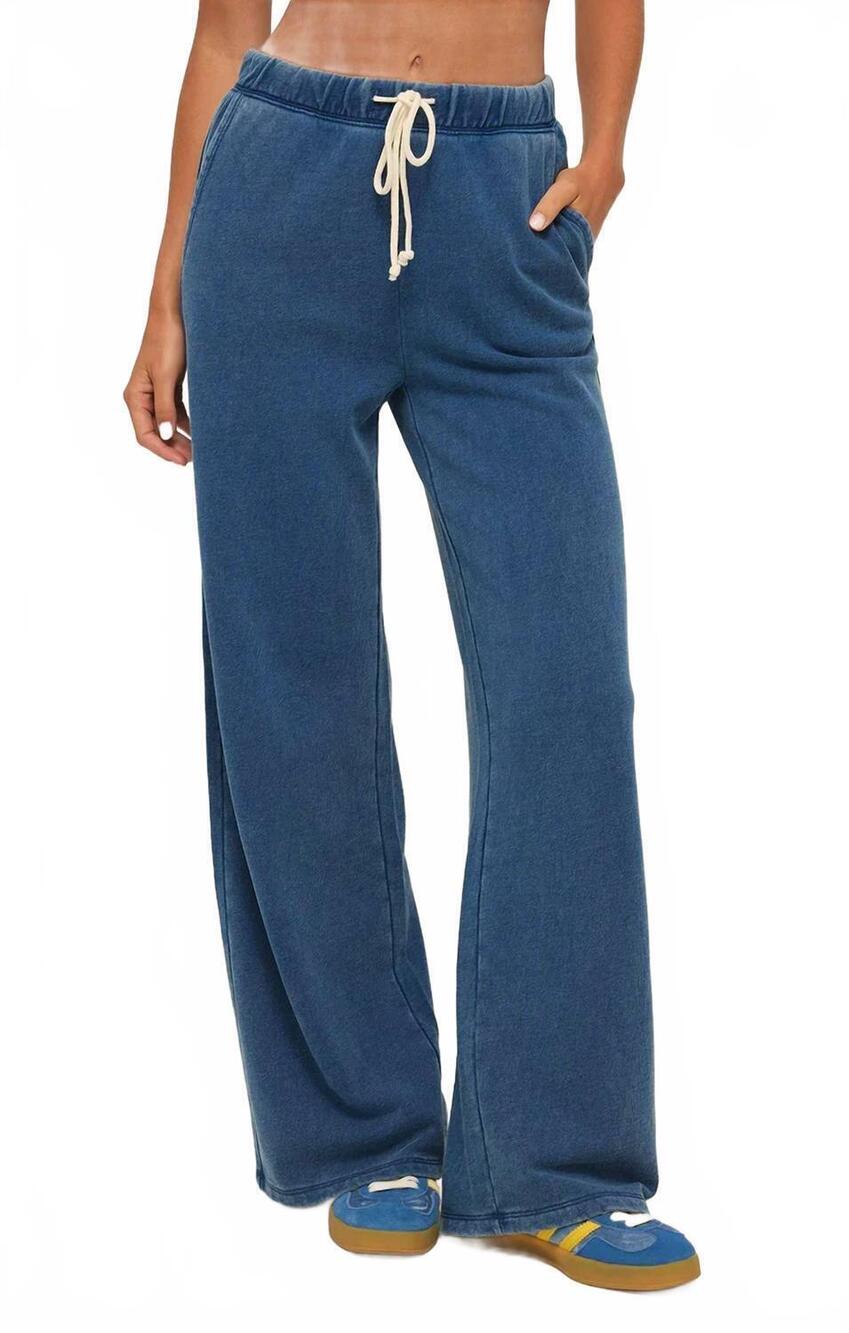 NEW Z SUPPLY women's hunter knit denim pant in vintage indigo